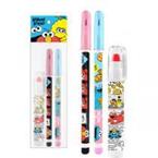SST4-ดินสอ&amp;ยางลบต่อไส้ : Sesame Street Rocket Pencils&amp;Eraser Pack3 (RP-RES-401)