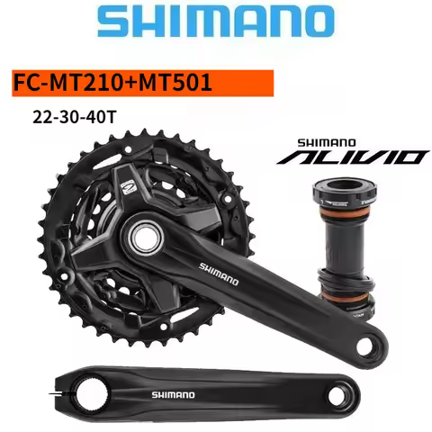 Shimano Alivio MT210 2 Pieces 170mm 44-32-22T 40-30-22T 2x9 3x9 Speed MTB Mountain Bike Bicycle Cran