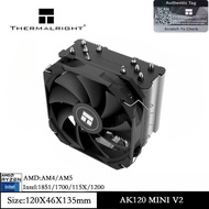 Thermalright AK120 MINI CPU Air Cooler 5 Heat pipes Chassis heat PC Radiator for AMD AM4/AM5 Intel 1
