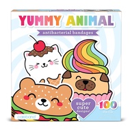 Yummy Animal Kids Bandages, 100 ct Super Cute Designs | Wear Like Stickers, Adhesive Bandages for Mi