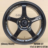 ADVAN GT 15" 16" 17" 4H100/114.3, 5H100/113 ET38 GLOSSY BLACK, GLOSSY GUN METAL, SILVER, GLOSSY BLAC