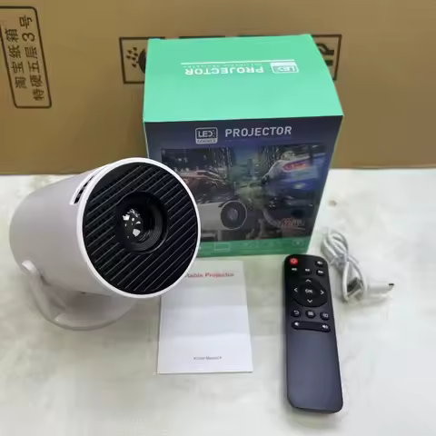 Portable smart projector HY300MINI wired wireless mobile phone screen projector home 4K high definit