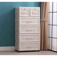 Storage Cabinet 5 Tier Plastic Drawer for Bedroom, Bathroom, Living Room (White Color Cabinet)