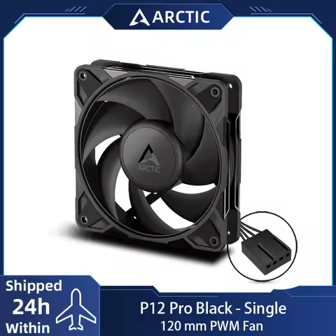 ARCTIC P12 Pro, High-Performance 120mm Case Fan,PWM Controlled 400–3000 RPM,Optimised for Static Pre