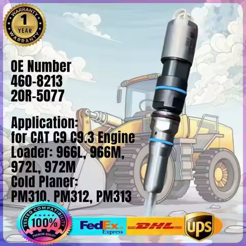 460-8213 20R-5077 Common Rail Fuel Injector 4608213 20R5077 for Caterpillar CAT Engine C9 C9.3 Wheel