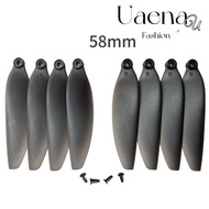 UAENAU Remote Control Drone Parts, Plastic 58mm/66mm Folding Propeller Blades, Universal Black Quadc