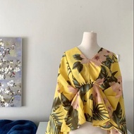 PRELOVE Batwing Yellow Blouse Aaira.beclassy