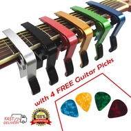 Capo Gitar Akustik untuk Ukulele Elektrik Akustik Dengan Set Aksesori 4 Pick Gitar PERCUMA Asli Sesu