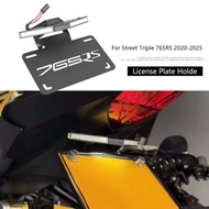 Motorcycle License Plate Holder with LED Light For Street Triple 765 RS 765RS 2020 2021 2022 2023 20