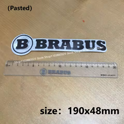 190x48mm White reflective decorative sticker for Brabus Smart w464 CLA w213 w206 w212 w204 w205 GLC 