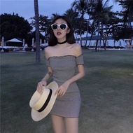 Womens Dress 2024 Summer New Stripe Versatile Slimming Fashion Casual Dress