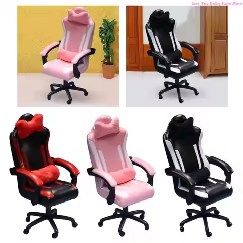 Miniature Dollhouses Video Game 1/6 Gaming Chair Set Realistic Video Game Accessories for Creative P