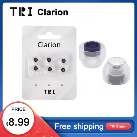 TRI Clarion Silicone Earphone Eartips 3 Pairs for S/M/L Size Headphone Accessory Wired Headset Earbu