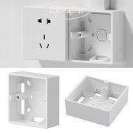 IOEFSGF69 Switch Socket Box, 86 Type 33/50mm Switch Installation Box,  PVC White Wall Surface Juncti