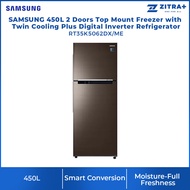 SAMSUNG 450L 2 Doors Top Mount Inverter Refrigerator RT35K5062DX/ME | Twin Cooling Plus  | Moisture-Full Freshness | 5 Conversion Modes | Refrigerator with 1 Year General and 10 Year Compressor Warranty