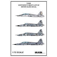 1:72 scale TUDM / RMAF F-5B/E/F Tiger II Decals