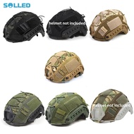 Camouflage Helmet Cover With Quick Adjustable Buckle Airsoft Helmet Case Outdoor Equipment (helmet Not Included)