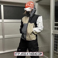 BEAMS x Beta Jacket - Color-Blocking Embroidered Waterproof Jacket