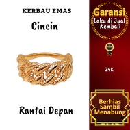 24K Gold Buffalo Front Chain Ring