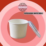 Paper Bowl White 390ml {50PCS} / Food Cup / Food Paper Cup / Bekas Kertas