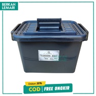 17 Liter Container Box | Multipurpose Storage Box with Handle KB27 L | AKAKO Black Multifunction Sto