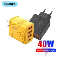 Elough 40W 3usb PD type C phone charger Wall Charger