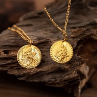 藏傳佛教作明佛母財神純銀吊牌