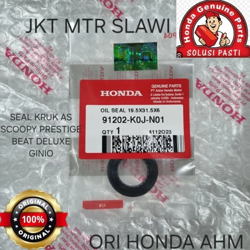 91202-K0J-N01 seal kruk as oil seal 19.5x30.5x6 genio scoopy 2021 beat 2020 asli honda ori ahm