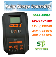 Sạc Năng Lượng Mặt Trời Soyer Tech PWM 100A Phiên Bản Mới 12V 24V 48V 100A Bộ điều khiển sạc tự động