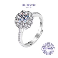 Illuminare-(100% Original) MS-RG61 Secret Garden Charm Women's Ring 1ct Lab Create Diamond Silver St