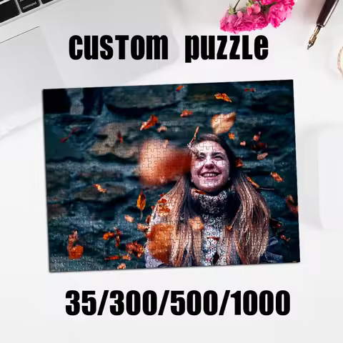 35/300/500/1000pcs Personalized Custom Photo Puzzle Photo Christmas Valentine's Day Anniversary Gift