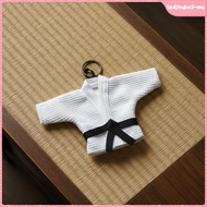 [lzdjhyke2] 2 Pieces Judo Uniform Keychain Mini Judo Gi Charm Compact Fighting Arts Uniform Keyring 