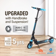 2 Wheels Kids Scooter For Children With Safety Handbrake/Suspension Birthday Gift For Kids, Child