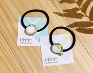 網球拍 手工軟陶髮束 | 髮圈