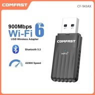 Comfast WiFi6 Adapter AX900 Bluetooth5.3 Dual-Band Wireless Network Card Wifi&BT5.3 Dongle For PC Wi