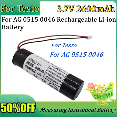 New For AG 0515 0046 Rechargeable Li‑ion Battery 2600mAh 9.6Wh for Testo Measuring Instrument Batter