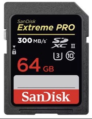 SanDisk Extreme PRO U3 C10 UHS-II Card 300mb/s 64GB SDSDXPK-064G