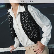 SALISA - VEST KNIT SS24 Crop Light Wool (Imported Italian Yarn) เสื้อกั๊กไหมพรม
