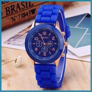 【Stock】 Geneva watch fashion jelly rubber ladies wrist