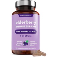 Vitamin C and Zinc Sambucus Elderberry Capsules-Containing Vitamin C Sambucus Elderberry-Adult Immun