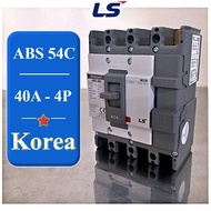 Aptomat ABS54c 40A 4 pha LS Hàn Quốc Át tô mát 4p MCCB dòng ngắt ngắn 22kA