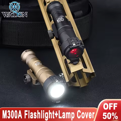 WADSN SF Surefir M300A Tactical Flashlight 400lumens White Light Hunting Weapo n Scout Light With Di
