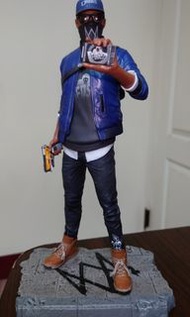 Ubisoft 育碧 PS4 PC Watch dogs 2 看門狗2 主角 馬可仕 哈洛威 限定版 雕像 PVC 9吋