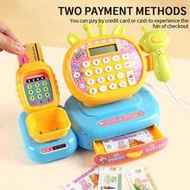 1Set Calculator Cash Register Toy Pretend Play For Boys Girls Age 3-5, Classic Count Toy With Scanne