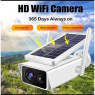 IP Cam Solar Panel Cell CCTV Outdoor Waterproof FHD Baterai Tahan Lama App ICSEE