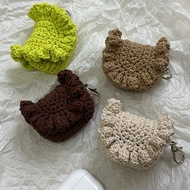 水餃耳機包 可愛包包掛件 手工編織