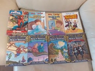 Story books: Magic tree house, Ready Freddy, Marvel Spider Mam, Judy Moody & Stink