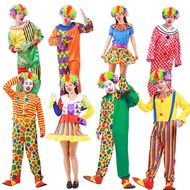 Funny Masquerade Clown Costume Adult Clown Outfit Halloween Cosplay Uni Performance Costume