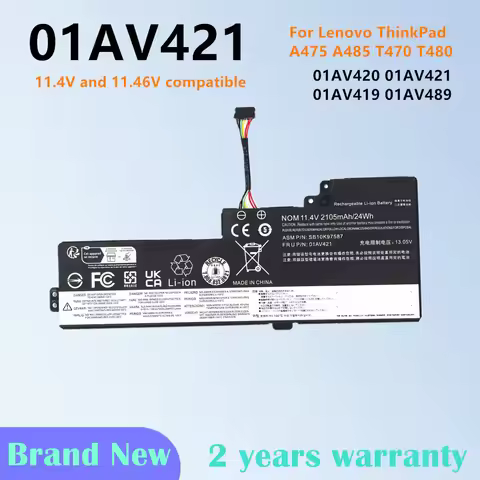 SB10K97577 01AV421 01AV419 01AV489 Laptop Battery for Lenovo ThinkPad T470 T480 A475 A485 TP25 01AV4