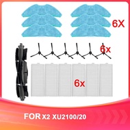 (GRSU) Compatible for X2 XU2100/20 Vacuum Parts Main Roller Side Brush HEPA Filter Mop Cloth Accesso